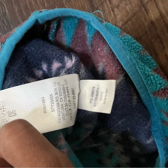 Patagonia Synchilla snap T laughing waters Aztec brown fleece pullover M read - Picture 11 of 16